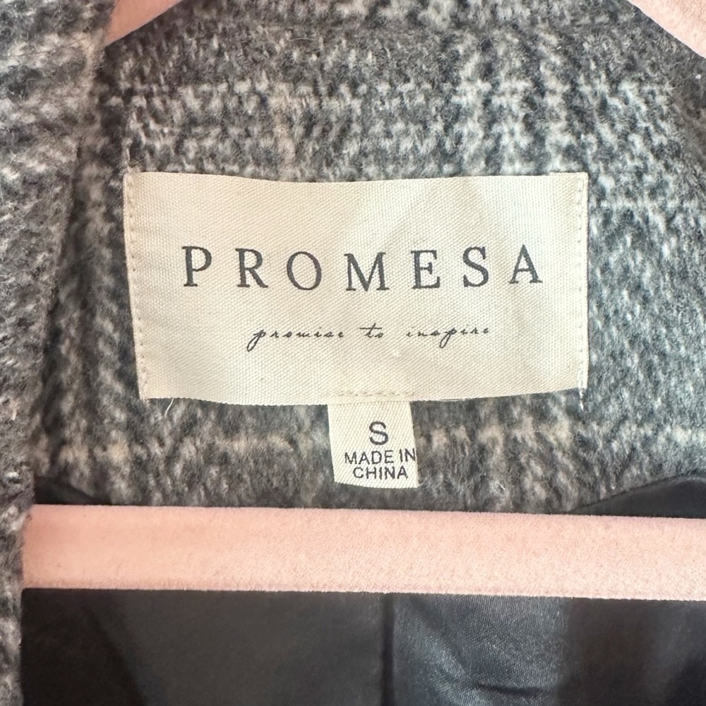 Promesa Plaid Houndstooth Vici Blazer Jacket Wool Small - Picture 4 of 6